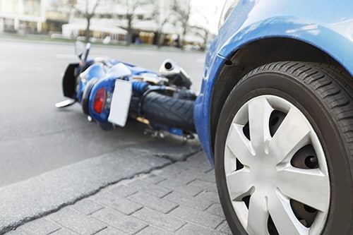 motorcycle accident scene